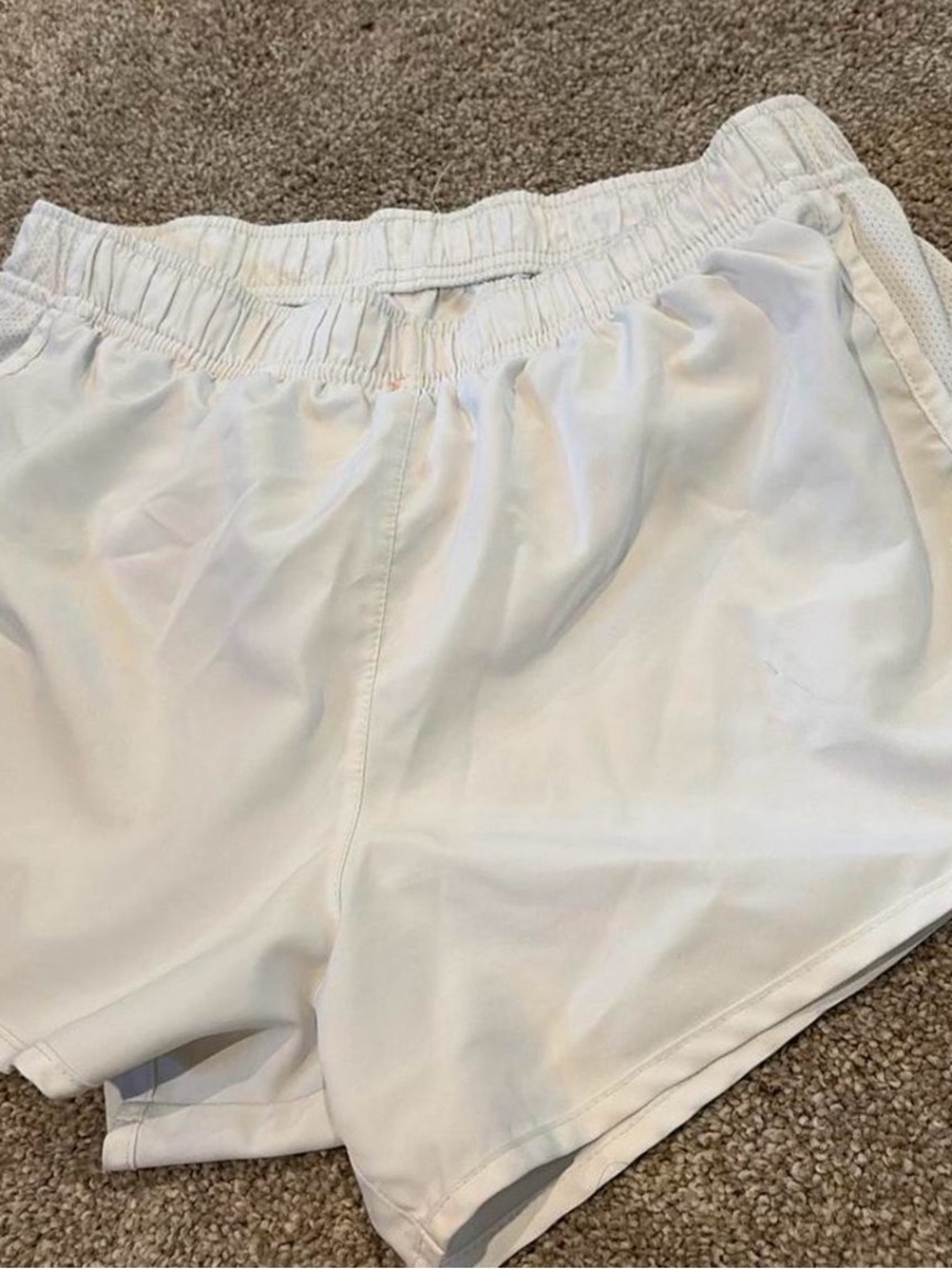 Nike White Women's Athletic Shorts with Elastic Waistband